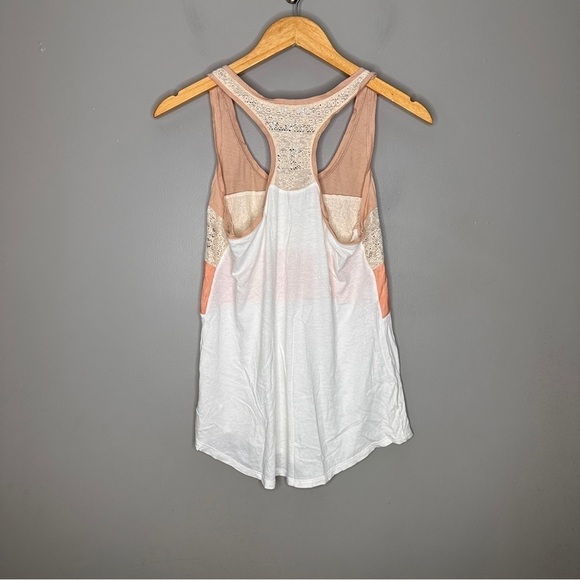 Express striped lace racer back tank top - Picture 3 of 6